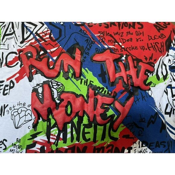 Another Hype Piece Graphic Print Tee Size XL "Run The Money" NYC Graffiti - Picture 2 of 6